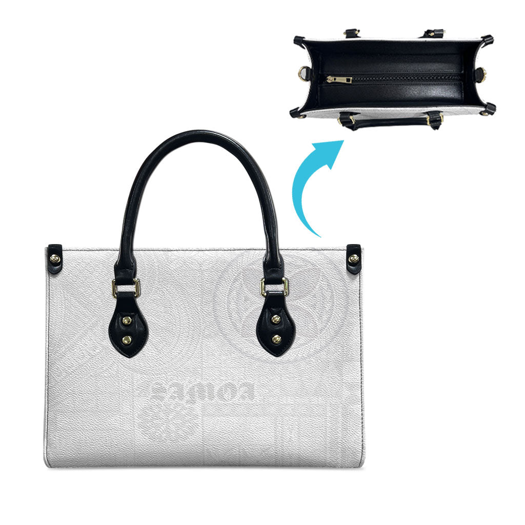 Samoa Lotu Tamaiti Leather Bag Tribal Tatau with Siapo Pattern