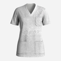 Samoa Lotu Tamaiti Scrub Top Tribal Tatau with Siapo Pattern