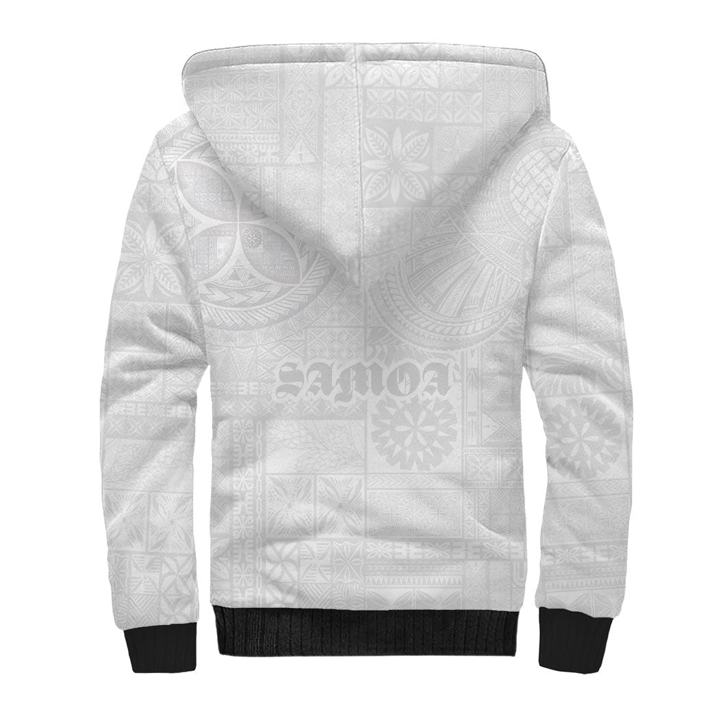 Samoa Lotu Tamaiti Sherpa Hoodie Tribal Tatau with Siapo Pattern