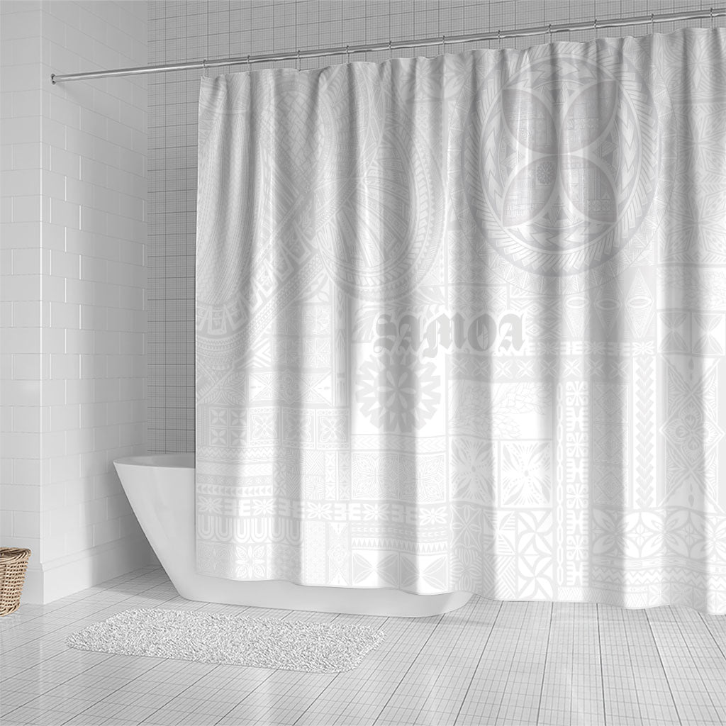Samoa Lotu Tamaiti Shower Curtain Tribal Tatau with Siapo Pattern