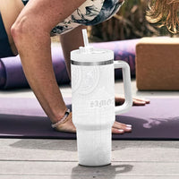 Samoa Lotu Tamaiti Tumbler With Handle Tribal Tatau with Siapo Pattern