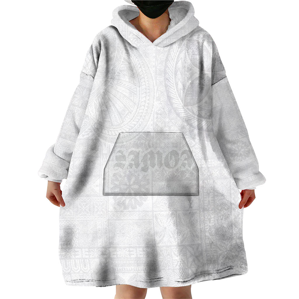 Samoa Lotu Tamaiti Wearable Blanket Hoodie Tribal Tatau with Siapo Pattern