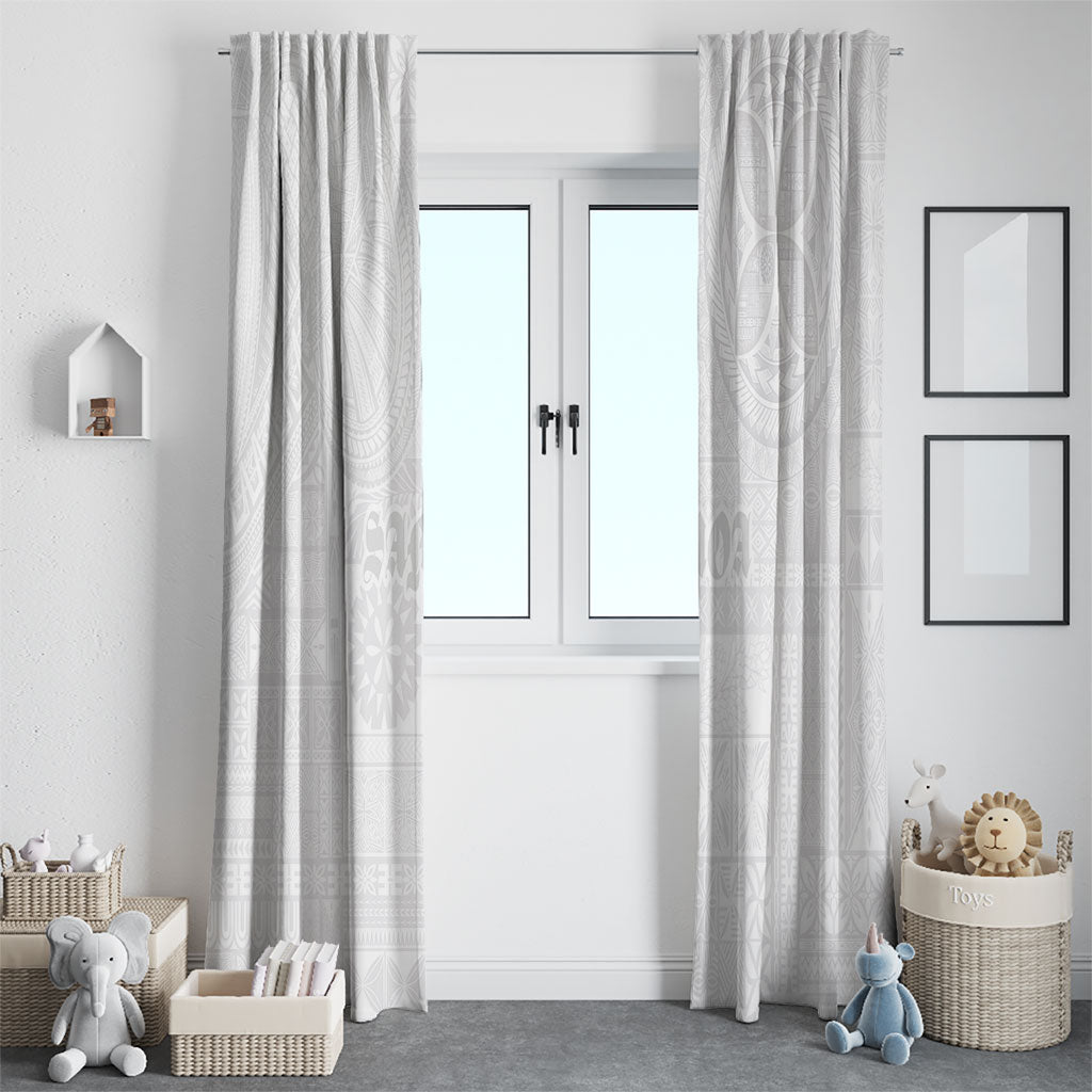 Samoa Lotu Tamaiti Window Curtain Tribal Tatau with Siapo Pattern