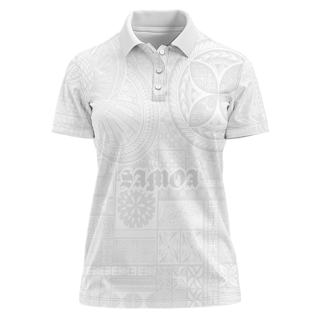Samoa Lotu Tamaiti Women Polo Shirt Tribal Tatau with Siapo Pattern