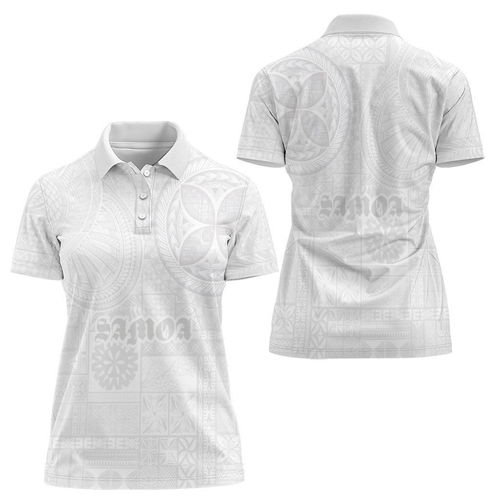 Samoa Lotu Tamaiti Women Polo Shirt Tribal Tatau with Siapo Pattern