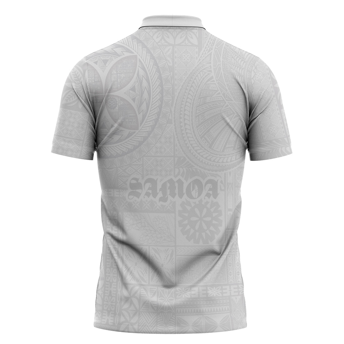 Samoa Lotu Tamaiti Zipper Polo Shirt Tribal Tatau with Siapo Pattern