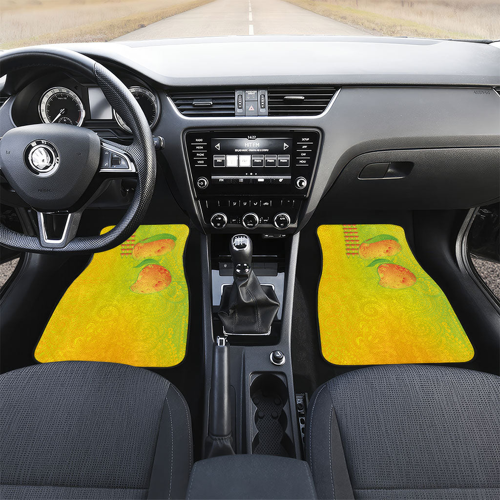 Hawaiian Mango Car Mats Polynesian Art Pattern and Kakau Tattoo