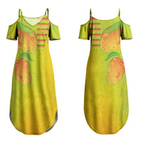 Hawaiian Mango Couples Matching Summer Maxi Dress and Hawaiian Shirt Polynesian Art Pattern and Kakau Tattoo