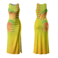 Hawaiian Mango Family Matching Tank Maxi Dress and Hawaiian Shirt Polynesian Art Pattern and Kakau Tattoo