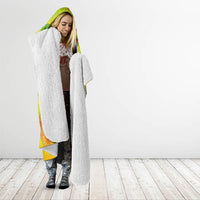 Hawaiian Mango Hooded Blanket Polynesian Art Pattern and Kakau Tattoo