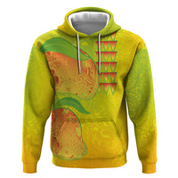 Hawaiian Mango Hoodie Polynesian Art Pattern and Kakau Tattoo