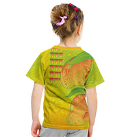 Hawaiian Mango Kid T Shirt Polynesian Art Pattern and Kakau Tattoo