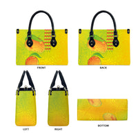 Hawaiian Mango Leather Bag Polynesian Art Pattern and Kakau Tattoo