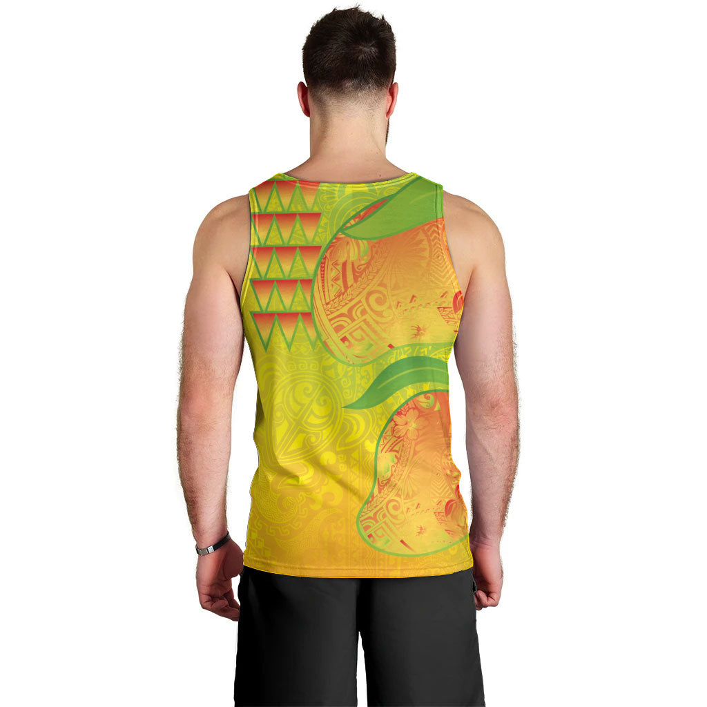 Hawaiian Mango Men Tank Top Polynesian Art Pattern and Kakau Tattoo