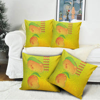 Hawaiian Mango Pillow Cover Polynesian Art Pattern and Kakau Tattoo