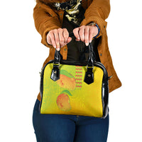 Hawaiian Mango Shoulder Handbag Polynesian Art Pattern and Kakau Tattoo