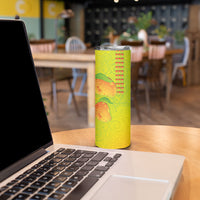 Hawaiian Mango Skinny Tumbler Polynesian Art Pattern and Kakau Tattoo