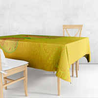 Hawaiian Mango Tablecloth Polynesian Art Pattern and Kakau Tattoo
