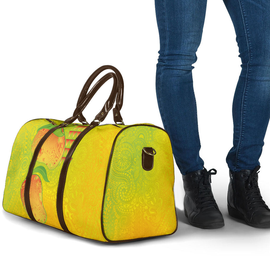 Hawaiian Mango Travel Bag Polynesian Art Pattern and Kakau Tattoo