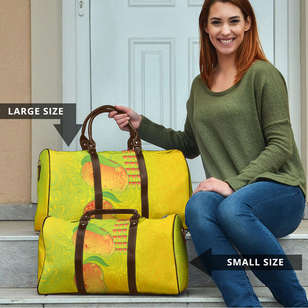 Hawaiian Mango Travel Bag Polynesian Art Pattern and Kakau Tattoo