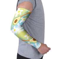 Hawaiian Ukulele Avocado Arm Sleeves Leis and Polynesian Pattern
