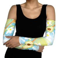 Hawaiian Ukulele Avocado Arm Sleeves Leis and Polynesian Pattern