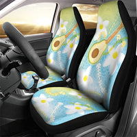 Hawaiian Ukulele Avocado Car Seat Cover Leis and Polynesian Pattern