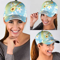 Hawaiian Ukulele Avocado Classic Cap Leis and Polynesian Pattern