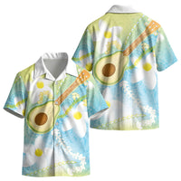 Hawaiian Ukulele Avocado Kid Hawaiian Shirt Leis and Polynesian Pattern