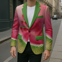 Hawaiian Watermelon Blazer with Kakau Art Tattoo