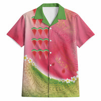Hawaiian Watermelon Hawaiian Shirt with Kakau Art Tattoo