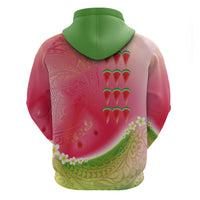 Hawaiian Watermelon Hoodie with Kakau Art Tattoo