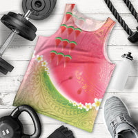 Hawaiian Watermelon Men Tank Top with Kakau Art Tattoo
