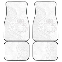 Tonga Faka Sepitema Car Mats Ngatu Pattern with Plumeria and Hibiscus