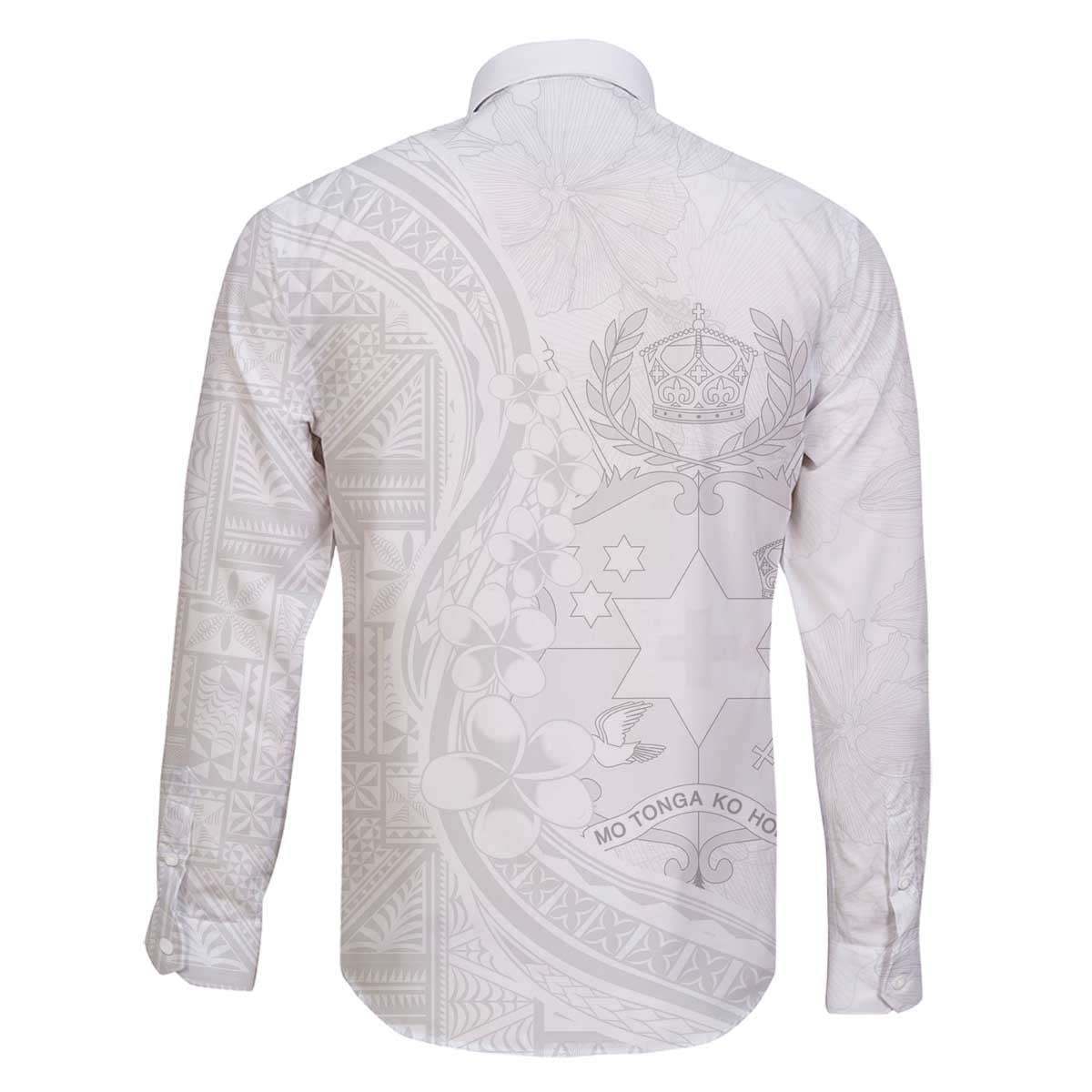 Tonga Faka Sepitema Family Matching Off The Shoulder Long Sleeve Dress and Hawaiian Shirt Ngatu Pattern with Plumeria and Hibiscus