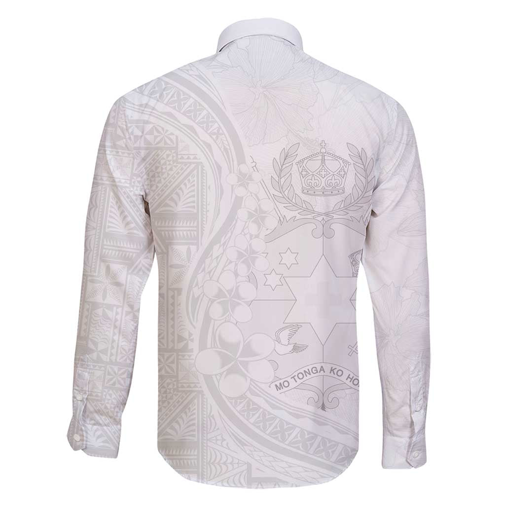 Tonga Faka Sepitema Family Matching Off Shoulder Maxi Dress and Hawaiian Shirt Ngatu Pattern with Plumeria and Hibiscus