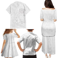 Tonga Faka Sepitema Family Matching Puletasi and Hawaiian Shirt Ngatu Pattern with Plumeria and Hibiscus LT03 - Polynesian Pride