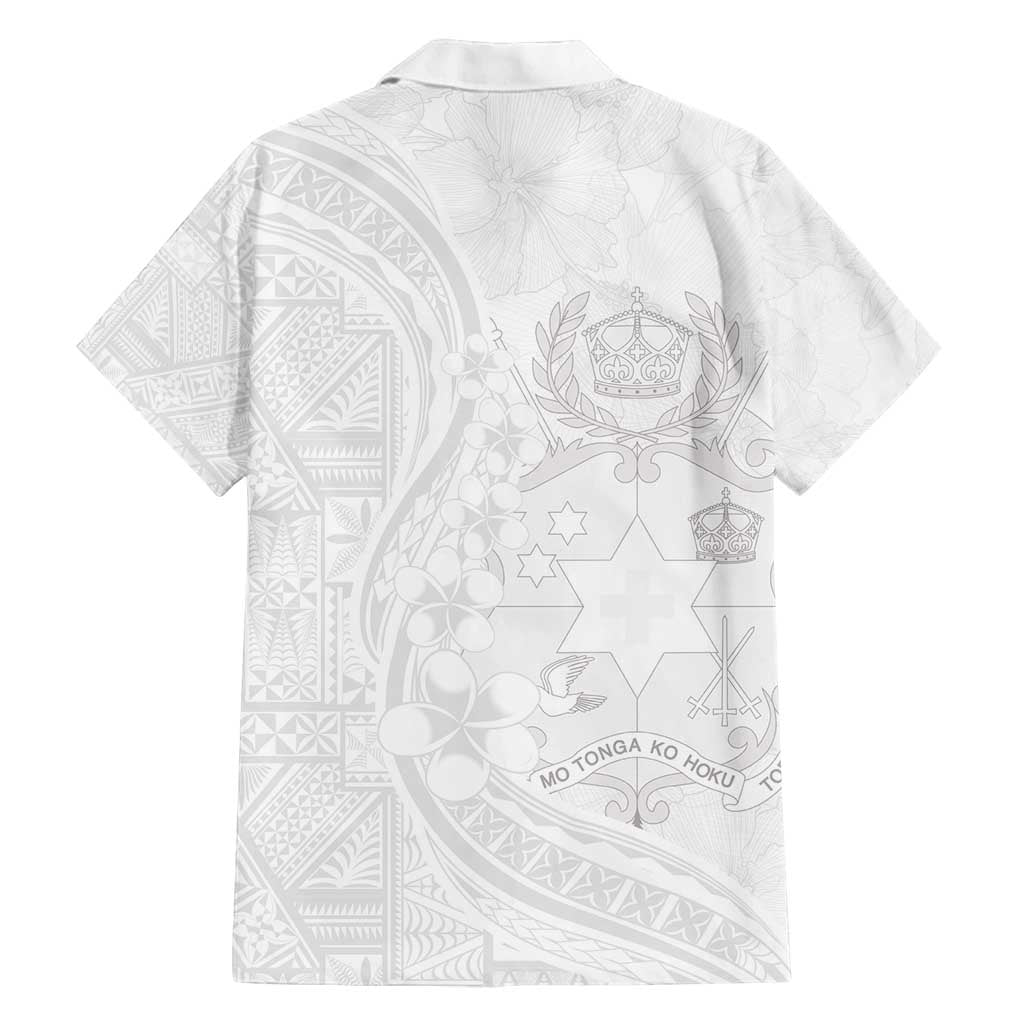 Tonga Faka Sepitema Family Matching Summer Maxi Dress and Hawaiian Shirt Ngatu Pattern with Plumeria and Hibiscus