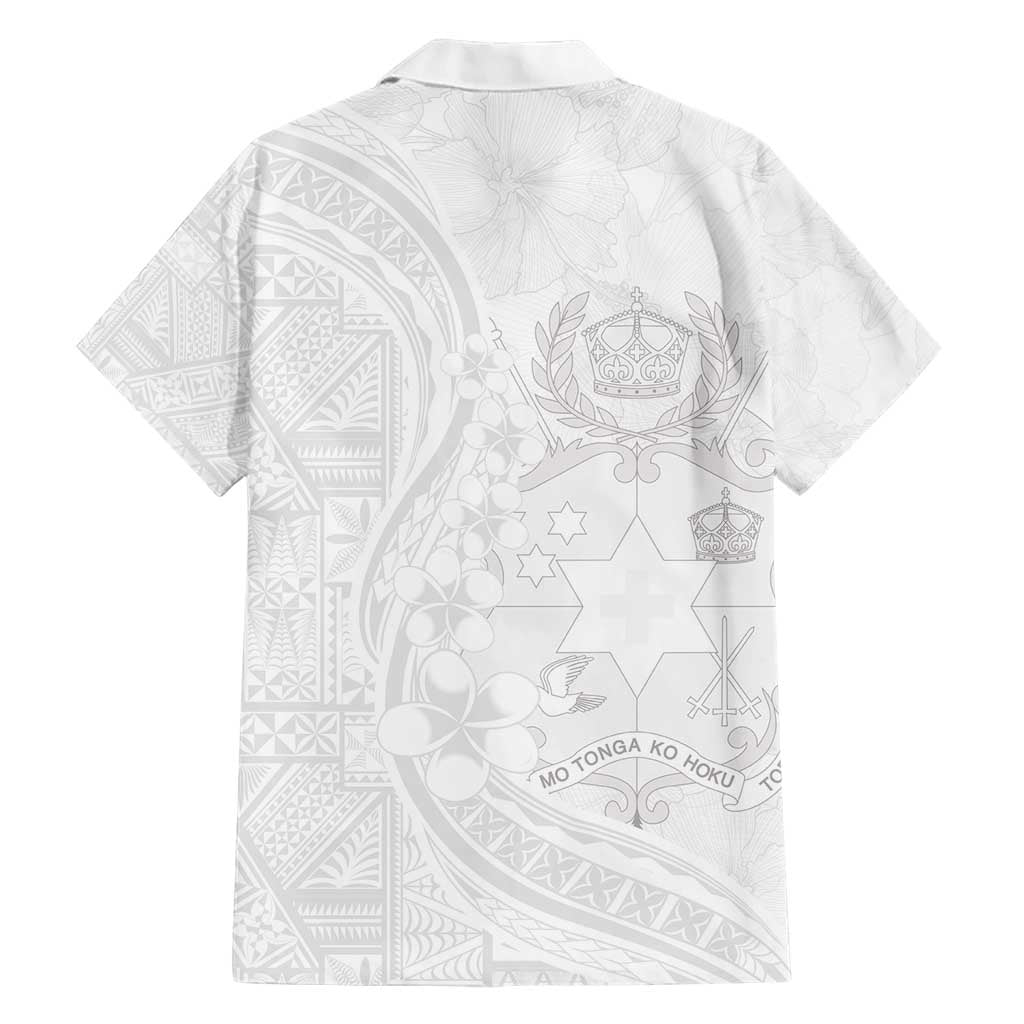 Tonga Faka Sepitema Hawaiian Shirt Ngatu Pattern with Plumeria and Hibiscus