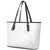 Tonga Faka Sepitema Leather Tote Bag Ngatu Pattern with Plumeria and Hibiscus