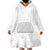 Tonga Faka Sepitema Wearable Blanket Hoodie Ngatu Pattern with Plumeria and Hibiscus