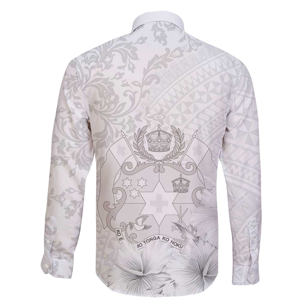 Tonga Faka Sepitema Family Matching Long Sleeve Bodycon Dress and Hawaiian Shirt Ngatu and Floral Pattern with Blooming Hibiscus LT03 - Polynesian Pride