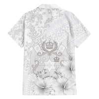 Tonga Faka Sepitema Family Matching Short Sleeve Bodycon Dress and Hawaiian Shirt Ngatu and Floral Pattern with Blooming Hibiscus LT03 - Polynesian Pride