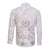 Tonga Faka Sepitema Long Sleeve Button Shirt Ngatu and Floral Pattern with Blooming Hibiscus