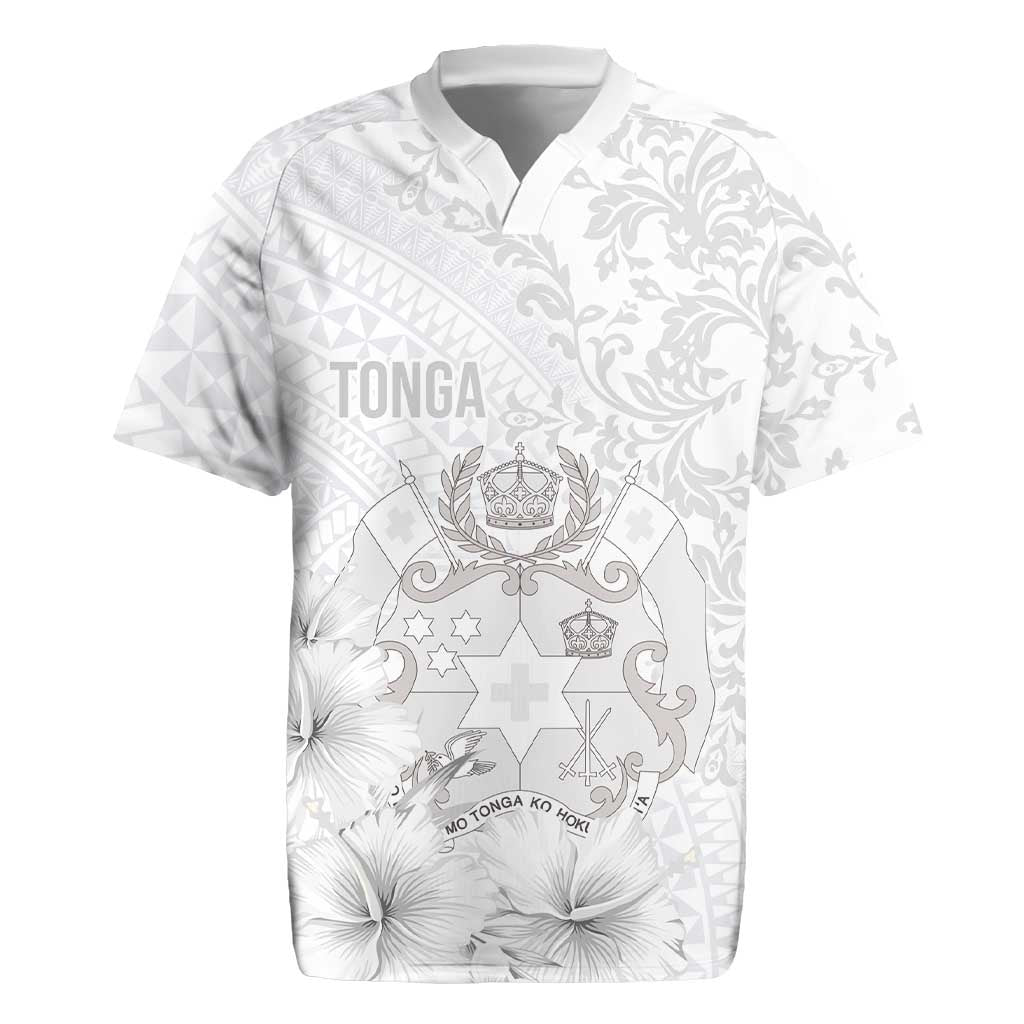 Tonga Faka Sepitema Rugby Jersey Ngatu and Floral Pattern with Blooming Hibiscus