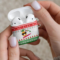 Hawaiian Mele Kalikimaka AirPods Case Funny Pineapple Surfing with Map Christmas Stripe Elements LT03 - Polynesian Pride