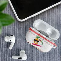 Hawaiian Mele Kalikimaka AirPods Case Funny Pineapple Surfing with Map Christmas Stripe Elements LT03 - Polynesian Pride