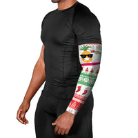 Hawaiian Mele Kalikimaka Arm Sleeves Funny Pineapple Surfing with Map Christmas Stripe Elements LT03 - Polynesian Pride