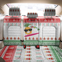 Hawaiian Mele Kalikimaka Back Car Seat Cover Funny Pineapple Surfing with Map Christmas Stripe Elements LT03 - Polynesian Pride