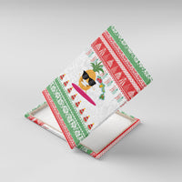 Hawaiian Mele Kalikimaka Canvas Wall Art Funny Pineapple Surfing with Map Christmas Stripe Elements LT03 With Frame Multicolor - Polynesian Pride